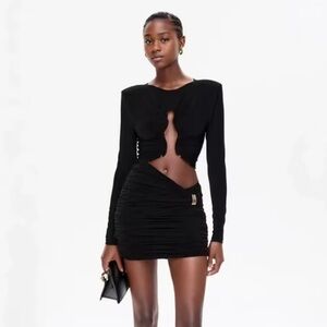 Chic Black Cut-Out Dress